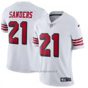 Maglia NFL Limited Donna San Francisco 49ers 21 Deion Sanders Bianco Rush Stitched Vapor Untouchable