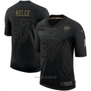 Maglia NFL Limited Kansas City Chiefs Kelce 2020 Salute To Service Nero