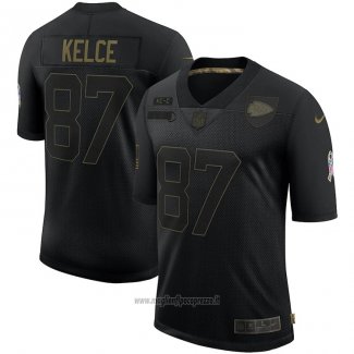 Maglia NFL Limited Kansas City Chiefs Kelce 2020 Salute To Service Nero