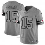 Maglia NFL Limited Kansas City Chiefs Mahomes Team Logo Gridiron Grigio