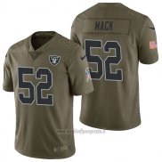 Maglia NFL Limited Las Vegas Raiders 52 Khalil Mack 2017 Salute To Service Verde