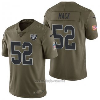 Maglia NFL Limited Las Vegas Raiders 52 Khalil Mack 2017 Salute To Service Verde