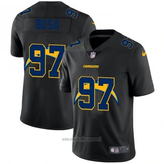 Maglia NFL Limited Los Angeles Chargers Bosa Logo Dual Overlap Nero