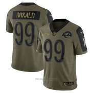 Maglia NFL Limited Los Angeles Rams Aaron Donald 2021 Salute To Service Verde