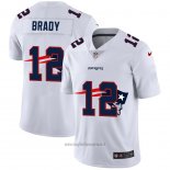 Maglia NFL Limited New England Patriots Brady Logo Dual Overlap Bianco