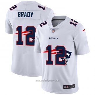 Maglia NFL Limited New England Patriots Brady Logo Dual Overlap Bianco