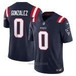 Maglia NFL Limited New England Patriots Christian Gonzalez Vapor F.U.S.E. Blu