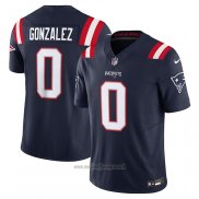 Maglia NFL Limited New England Patriots Christian Gonzalez Vapor F.U.S.E. Blu