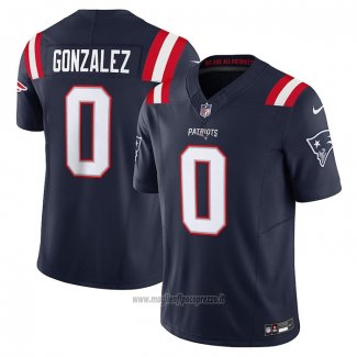 Maglia NFL Limited New England Patriots Christian Gonzalez Vapor F.U.S.E. Blu