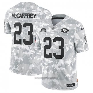 Maglia NFL Limited San Francisco 49ers Christian Mccaffrey 2024 Salute To Service Grigio