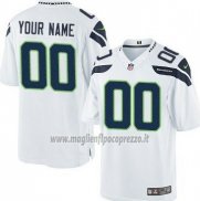Maglia NFL Seattle Seahawks Personalizzate Bianco