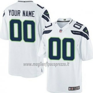 Maglia NFL Seattle Seahawks Personalizzate Bianco