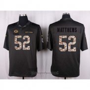 Maglia NFL Anthracite Green Bay Packers Matthews 2016 Salute To Service