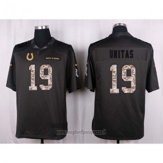 Maglia NFL Anthracite Indianapolis Colts Unitas 2016 Salute To Service