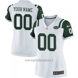 Maglia NFL Donna New York Jets Personalizzate Bianco