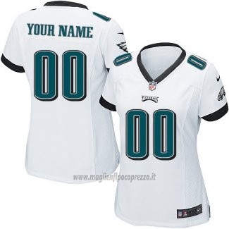 Maglia NFL Donna Philadelphia Eagles Personalizzate Bianco