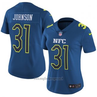 Maglia NFL Donna Pro Bowl NFC Johnson 2017 Blu