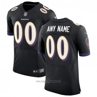 Maglia NFL Elite Baltimore Ravens Personalizzate Vapor Untouchable Nero