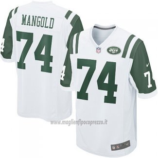 Maglia NFL Game Bambino New York Jets Mangold Bianco