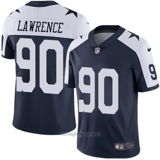 Maglia NFL Game Dallas Cowboys 90 Demarcus Lawrence Throwback Blu