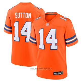 Maglia NFL Game Denver Broncos Courtland Sutton Mile High Collection 1977 Throwback Arancione