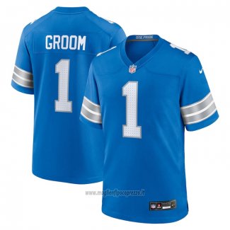 Maglia NFL Game Detroit Lions Number 1 Groom Blu