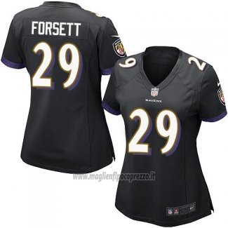 Maglia NFL Game Donna Baltimore Ravens Forsett Nero