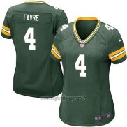 Maglia NFL Game Donna Green Bay Packers Favre Verde Militar2