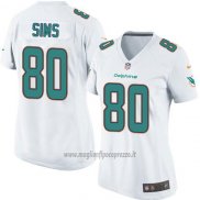 Maglia NFL Game Donna Miami Dolphins Sims Bianco
