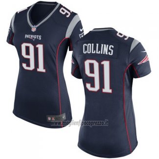 Maglia NFL Game Donna New England Patriots Collins Nero