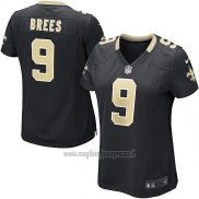 Maglia NFL Game Donna New Orleans Saints Brees Nero