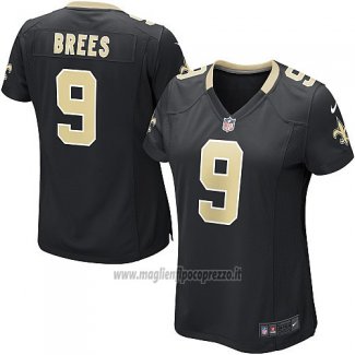 Maglia NFL Game Donna New Orleans Saints Brees Nero