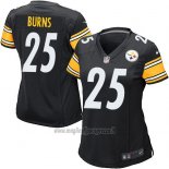 Maglia NFL Game Donna Pittsburgh Steelers Burns Nero
