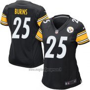 Maglia NFL Game Donna Pittsburgh Steelers Burns Nero