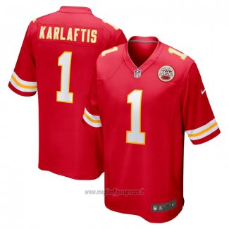 Maglia NFL Game Kansas City Chiefs George Karlaftis 2022 NFL Draft Pick Rosso
