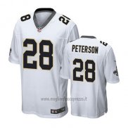 Maglia NFL Game New Orleans Saints 28 Adrian Peterson Bianco