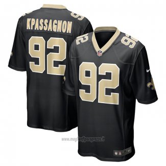 Maglia NFL Game New Orleans Saints Tanoh Kpassagnon 92 Nero
