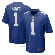 Maglia NFL Game New York Giants Deonte Banks 2023 NFL Draft First Round Pick Blu