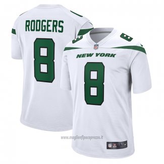 Maglia NFL Game New York Jets Aaron Rodgers Bianco