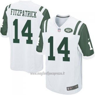 Maglia NFL Game New York Jets Fitzpatrick Bianco