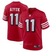 Maglia NFL Game San Francisco 49ers Brandon Aiyuk Alternato Rosso