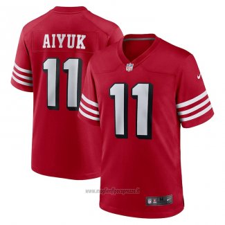Maglia NFL Game San Francisco 49ers Brandon Aiyuk Alternato Rosso