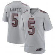 Maglia NFL Game San Francisco 49ers Trey Lance Atmosphere Fashion Grigio