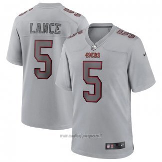 Maglia NFL Game San Francisco 49ers Trey Lance Atmosphere Fashion Grigio