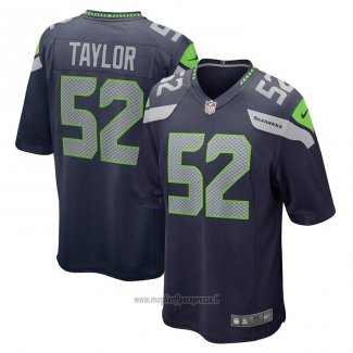 Maglia NFL Game Seattle Seahawks Darrell Taylor 52 Blu