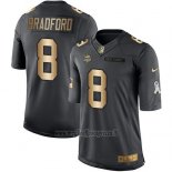 Maglia NFL Gold Anthracite Minnesota Vikings Bradford Salute To Service 2016 Nero