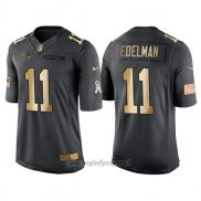 Maglia NFL Gold Anthracite New England Patriots Edelman Salute To Service 2016 Nero