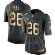 Maglia NFL Gold Anthracite Pittsburgh Steelers Bell Salute To Service 2016 Nero