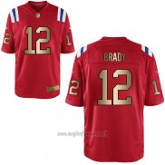 Maglia NFL Gold Game New England Patriots Brady Rosso