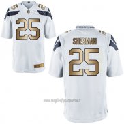 Maglia NFL Gold Game Seattle Seahawks Sherman Bianco
